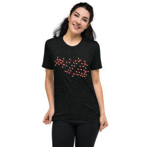 Oklahoma Wrapped in Lights | Crimson and Ivory | Unisex Tri-blend Tee