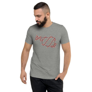 Oklahoma Wrapped in Lights | Crimson and Ivory | Unisex Tri-blend Tee