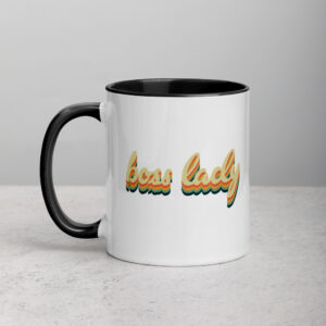Bossy Lady | 70s Style | Mug with Color Inside