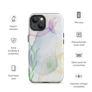 Abstract Watercolor | Bright Vibes | Tough iPhone case
