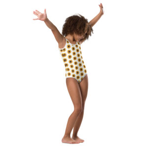 Sunflower All-Over Print Toddler and Kids Swimsuit | 2T-7